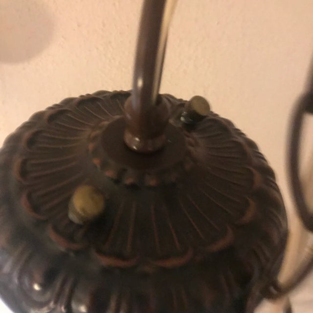 Mid Century Italian Tole Flower and Leaves Chandelier For Sale - Image 11 of 15