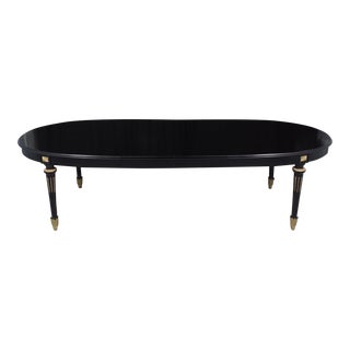 Louis XVI-Style Mahogany Oval Dining Table: Elegance Restored For Sale