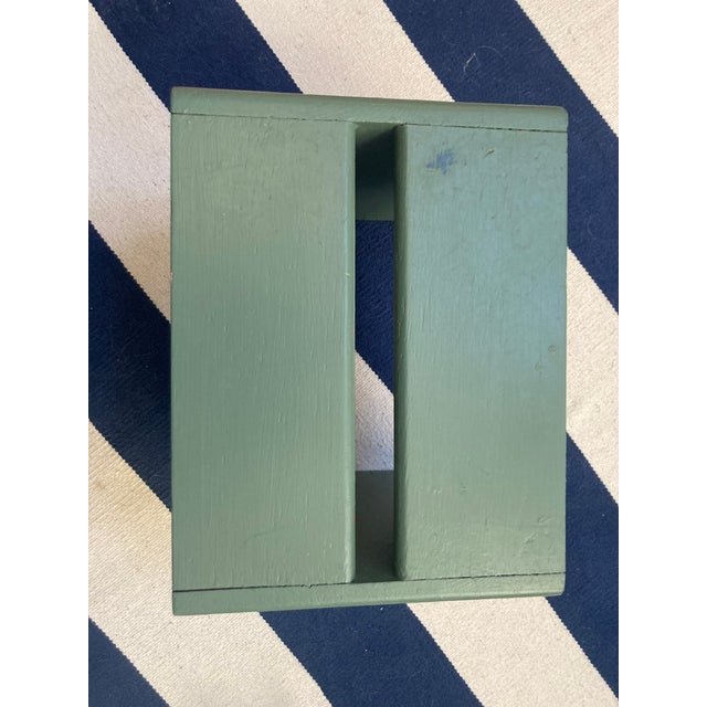 Vintage Wooden Modern Farmhouse Stepping Stool For Sale - Image 4 of 7