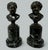 Superb example of a pair of French bronze Busts on Marble bases of small proportions firmly attributed to neoclassical...