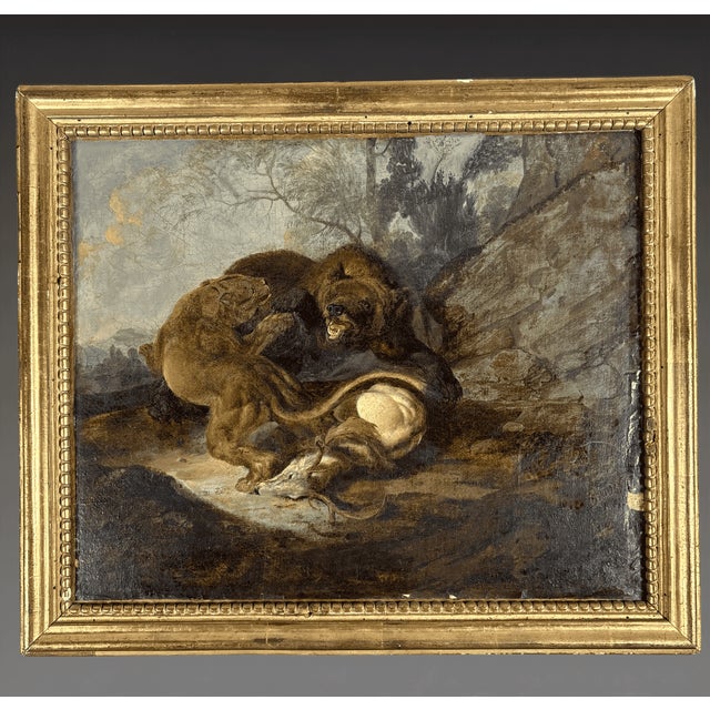 Baroque Carl Borromäus Andreas Ruthart, Animal Scene, 1800s, Oil on Canvas For Sale - Image 3 of 4