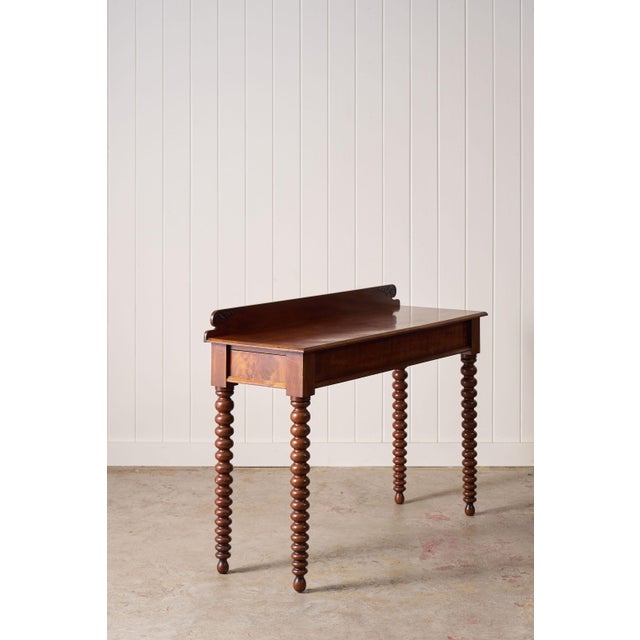 Late 19th Century Victorian Mahogany Console With Bobbin Legs For Sale - Image 4 of 15