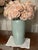 Vintage Harris Seafoam Green Vase. Tall and can fit a lot of flowers! Matte glaze with the most subtle sheen. Clean lines-...