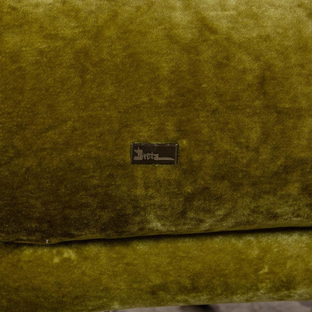 Croissant 3-Seater Sofa in Green Velvet from Bretz For Sale - Image 9 of 13