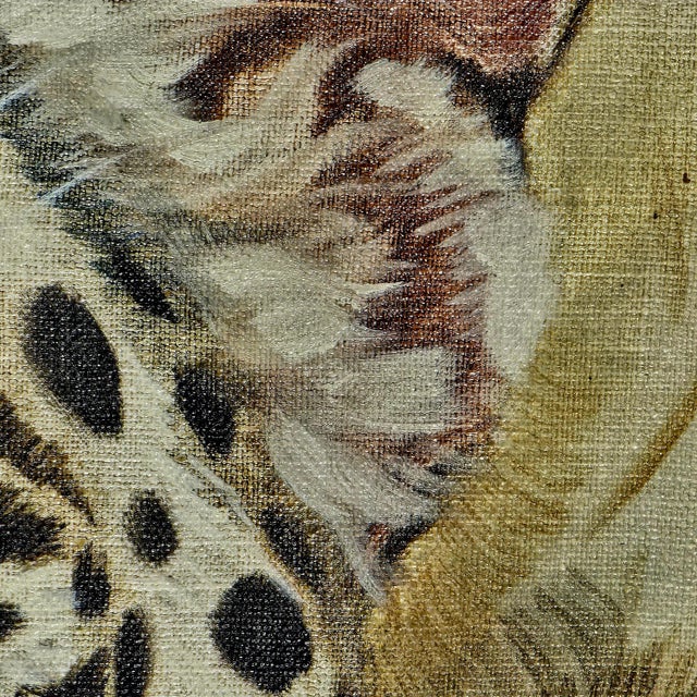 Mid 20th Century 1977 Clancy Cherry Signed Leopard Oil Painting – Framed Wildlife Realism For Sale - Image 5 of 11