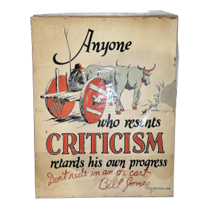 Original 1928 Large Bill Jones Motivational Poster