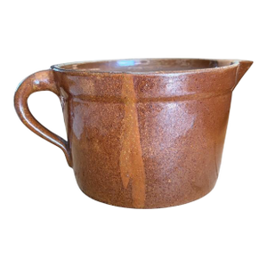 1910s European Clay Stoneware Ceramic Pitcher Water
