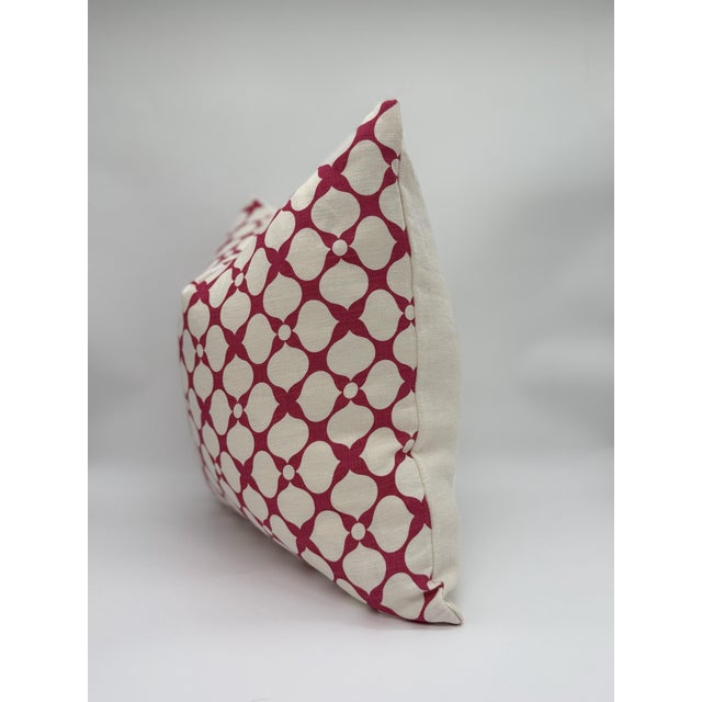Raspberry Red Kravet X Jonathan Adler Santa Rosa in Raspberry Throw Single Side Pillow Cover For Sale - Image 8 of 10