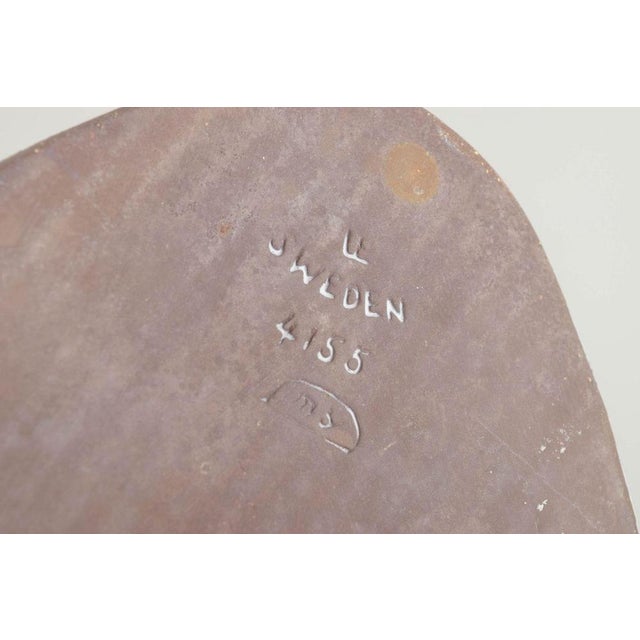 Triangular Brown and Blue Glazed Ceramic Dish by Mari Simmulson for Upsala Ekeby, 1960s For Sale - Image 4 of 5