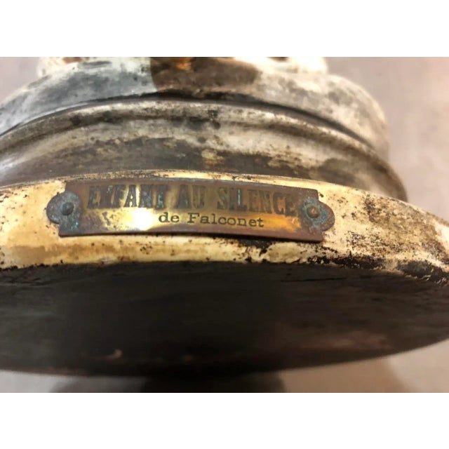 Antique Plaster Silent Child of Falconnet Sculpture For Sale - Image 10 of 15