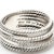 Early 21st Century David Yurman Diamond Crossover Band Ring, Sterling Silver, Ring Size 9.5 For Sale - Image 5 of 6