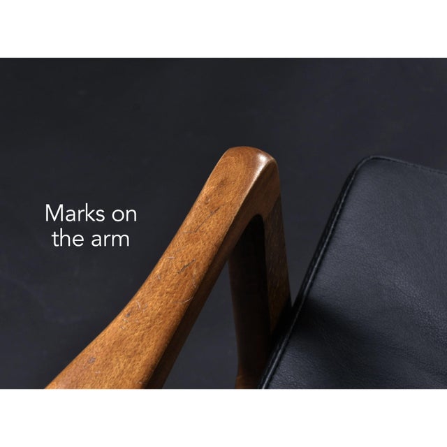 Pair of Otto Gerdau Italian 1950s Lounge Chairs in New Black Leather For Sale - Image 13 of 18