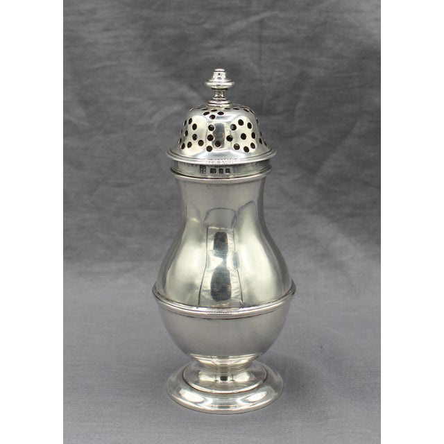 Traditional 1912 London Sterling Silver Muffineer for Pairpoint Brothers For Sale - Image 3 of 7