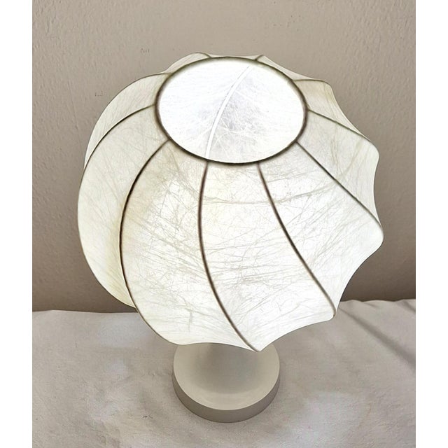 1970s White Plastic Cocoon Table Lamp by Linus Bopp, 1970s For Sale - Image 5 of 8