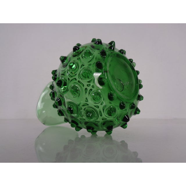 Italian Green Bubble Glass Vase & Bowl from Empoli, 1960s, Set of 2 For Sale - Image 10 of 16