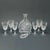 Elegant and gorgeous mid-century vintage crystal decanter with 6 crystal glasses 1950s. Made In Italy. Dimensions:...