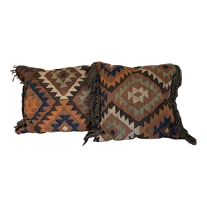 Early 20th Century Kilim Pillows - a Pair
