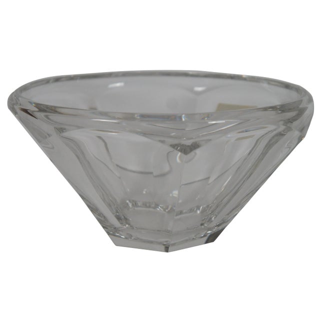 Traditional Vintage Nachtman Lichtcrystal Faceted German Crystal Centerpiece Bowl Candy Nut Dish For Sale - Image 3 of 10