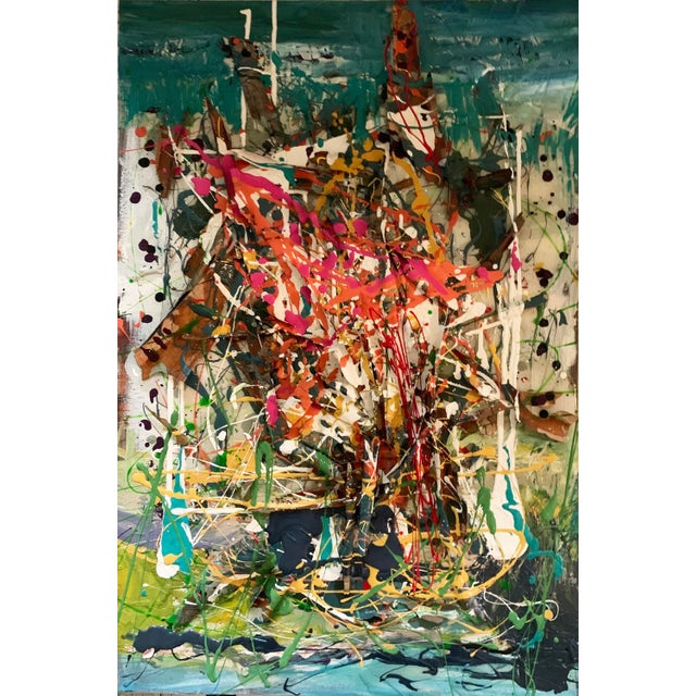 Abstract "Victory", Contemporary, Abstract, Mixed Media Paintings, by Van Ness For Sale - Image 3 of 7