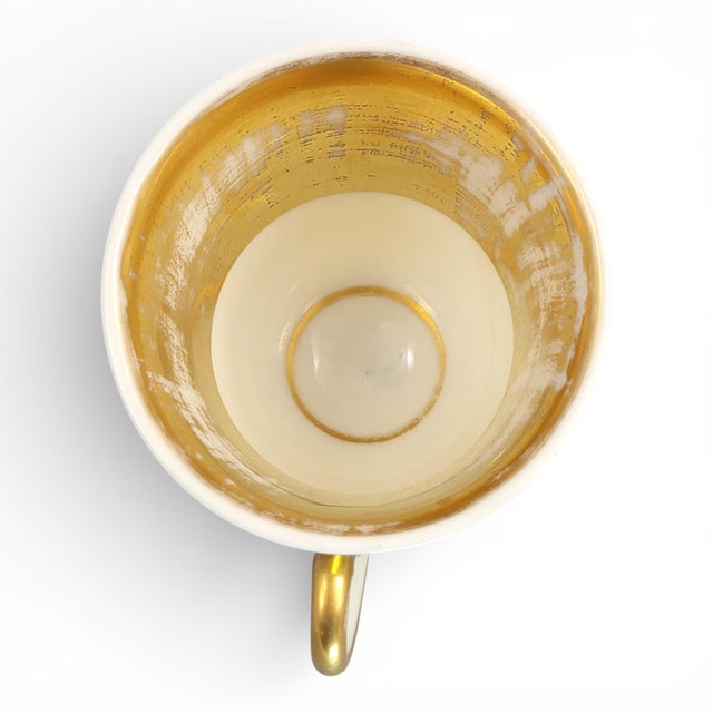 Gold Amtique Empire Porcelain Cup and Saucer, 1820, Set of 2 For Sale - Image 8 of 14