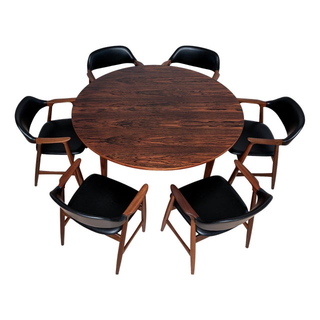 Mid-Century Modern Dining Set by Låte Møbelfabrikk, 1960s, Set of 7 For Sale