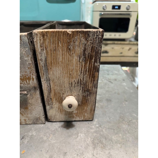 Brown Trio of Rustic Storage Boxes For Sale - Image 8 of 8