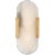 Modern Kelly Wearstler for Visual Comfort Signature Melange 10" Elongated Sconce in Antique-Burnished Brass with Alabaster For Sale - Image 3 of 4