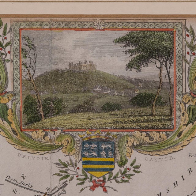 1850's Antique Leicestershire Map For Sale - Image 9 of 12