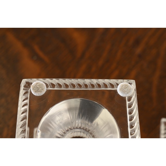 Lalique "Sophie" Art Deco Crystal Candlesticks, Pair For Sale - Image 13 of 15