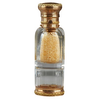 Victorian Gold Double Ended Crystal Scent Bottle For Sale