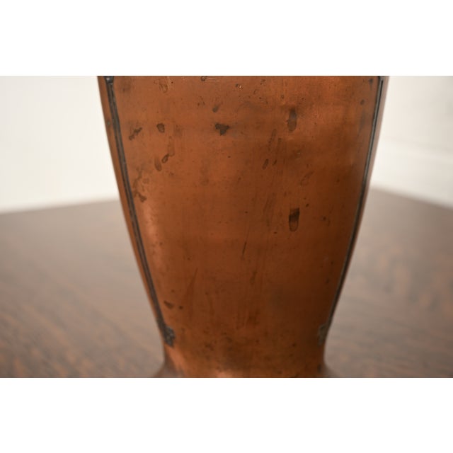 Silver Crest Arts & Crafts Sterling Silver on Bronze Tall Vase For Sale - Image 10 of 16