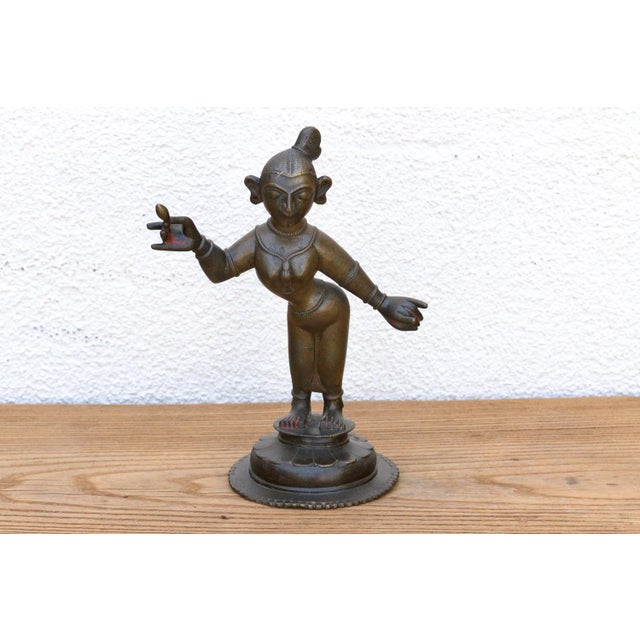 Antique Oil Rubbed Bronze Celestial Aspara For Sale
