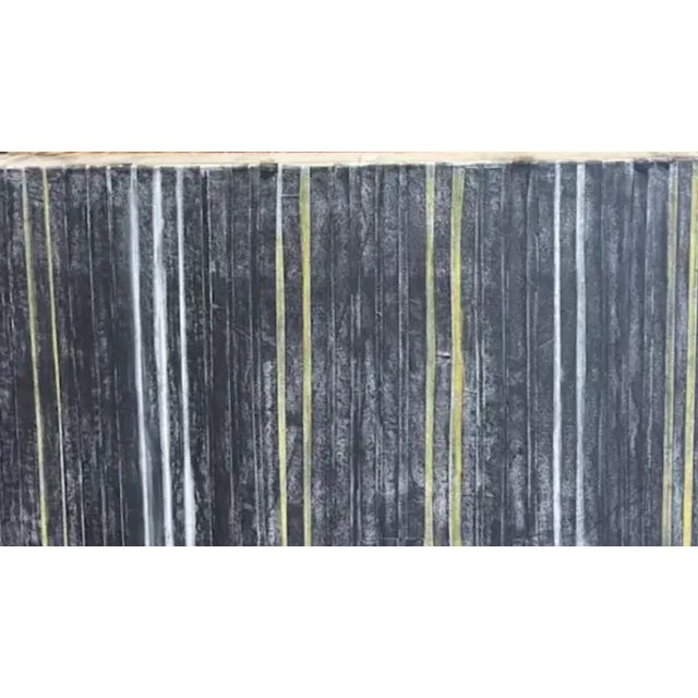 Late 20th Century Vintage American Abstract Stripe Painting With Impasto Paint Texture For Sale - Image 5 of 7