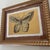 Original Acrylic Butterfly Painting Mounted on Fabric and Framed For Sale - Image 4 of 4