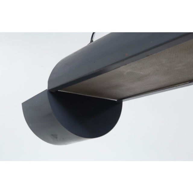 Metal Large Vintage Industrial Italian Metal Pendant Lamp, 1970s For Sale - Image 7 of 14