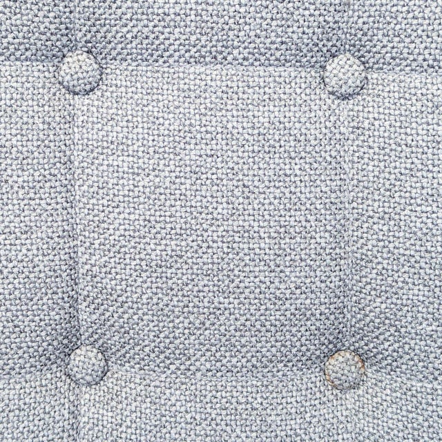 Cb2 Button Tufted Dining Chair on a Metal Frame For Sale In San Francisco - Image 6 of 8