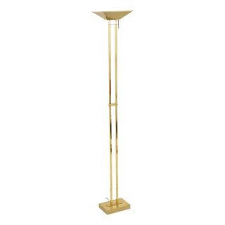 Gilt Floor Lamp from Deknudt, 1970s For Sale