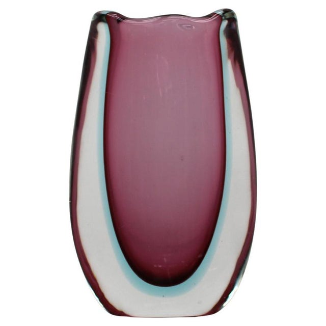 Mid-Century Purple Submerged Murano Glass Vase attributed to Flavio Poli, Italy, 1960s For Sale - Image 13 of 13