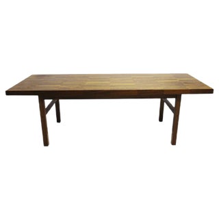 Danish Modern Checkered Rosewood Coffee Table, 1960s For Sale