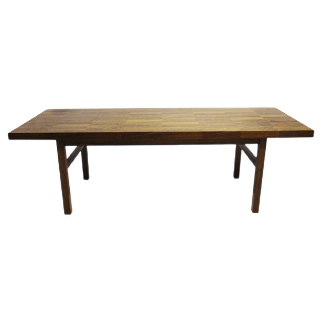 Danish Modern Checkered Rosewood Coffee Table, 1960s For Sale