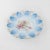Antique Blue and White Scalloped Porcelain Plate With Pastel Flowers For Sale In New York - Image 6 of 7