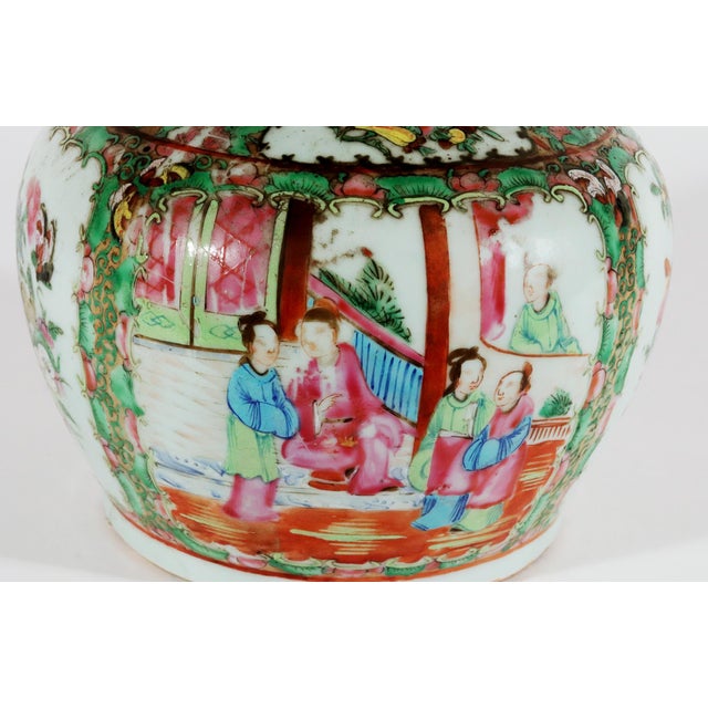Chinese Export Porcelain Bottle-Form Rose Medallion Vases For Sale - Image 16 of 18