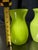 Vintage Chartreuse Blown Glass Vase Set For Sale In Lexington, KY - Image 6 of 6