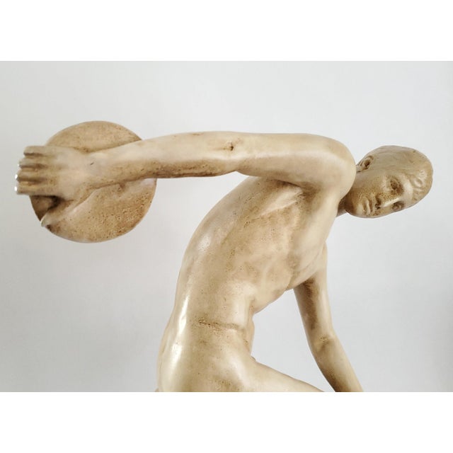 1950s Plaster Discobolus Table Sculpture Statue For Sale In Miami - Image 6 of 13