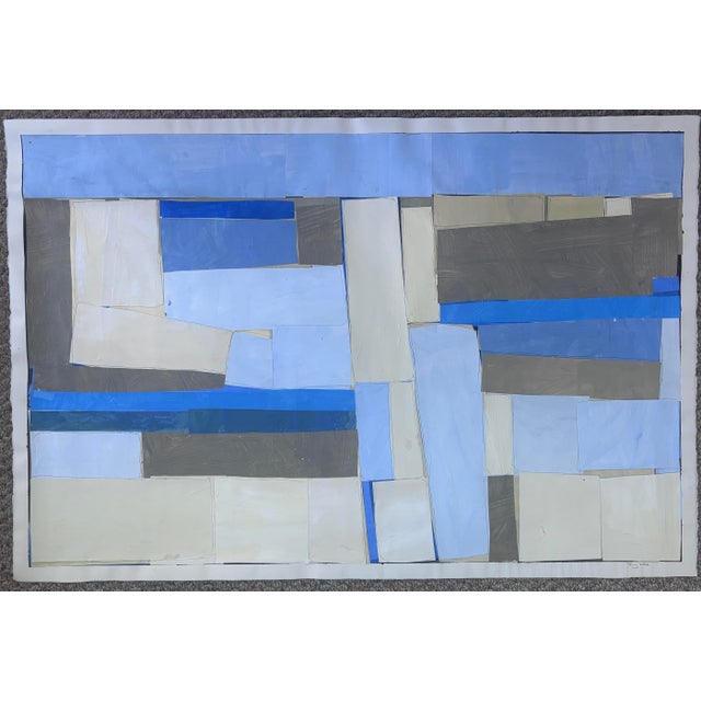 Discover the allure of contemporary art with this stunning 30x44.5" original collage painting, expertly crafted to bring...