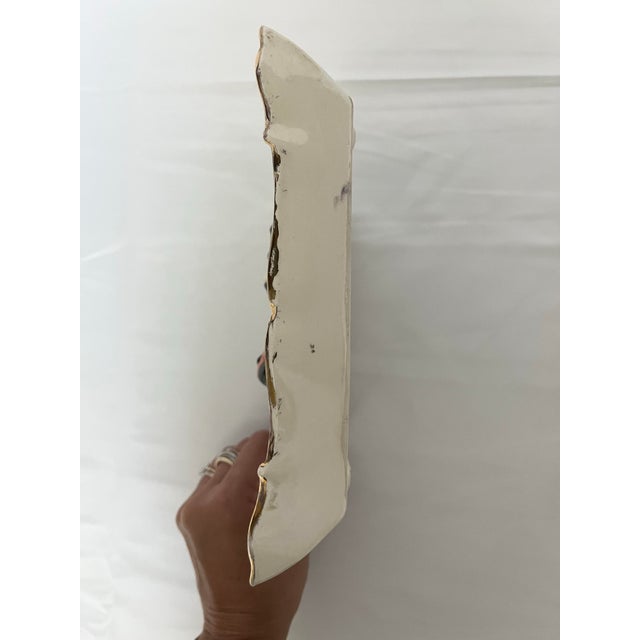 Unique Vintage Porcelain Man & Woman Wall Plaques - A Pair For Sale - Image 11 of 11