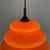 Space Age Orange Glass Mushroom Pendant from Peill & Putzler, 1970s For Sale - Image 4 of 11