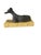 Italian 1960s Mottahedeh Italian Greyhound Porcelain Sculpture on Faux Marble Plinth For Sale - Image 3 of 4