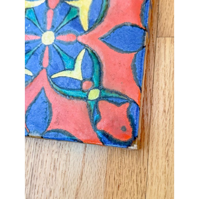 1920s Antique Rare Old Malibu 8"x 8" Tile Batchelder Catalina California Era For Sale - Image 5 of 7