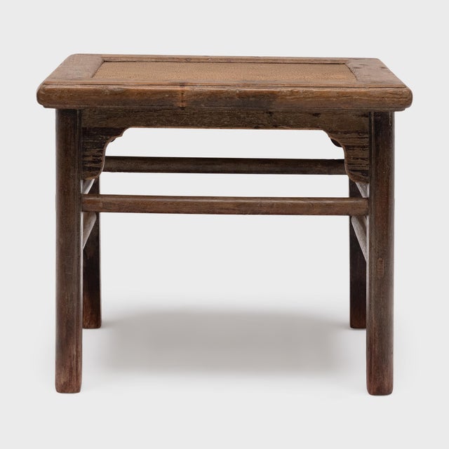 Chinese Antique Chinese Woven Top Meditation Stool, 19th Century For Sale - Image 3 of 4